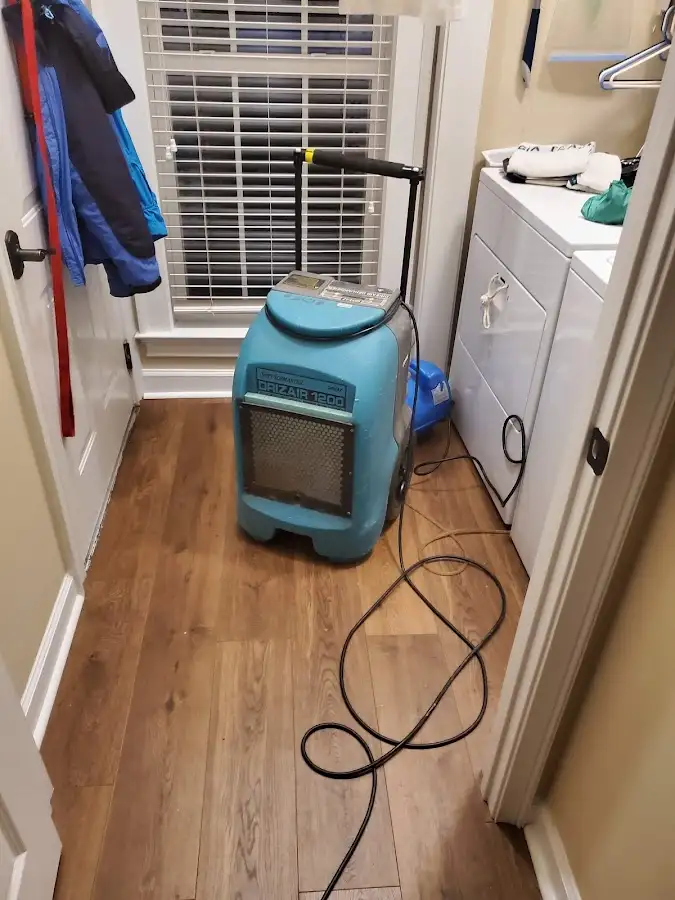 Commercial dehumidifier deployed for Flood Damage Cleanup in South Whittier